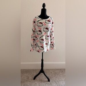 Hello Kitty Cozy Fleece Pullover Cute-Core Y2K Lounge Top
